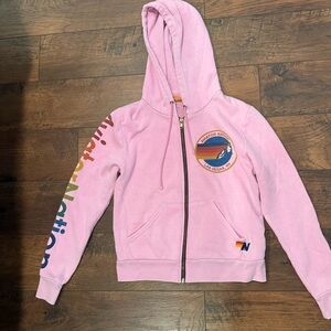 Aviator Nation pink hoodie
